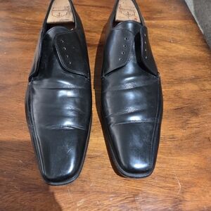 Prada Black Leather Oxfords